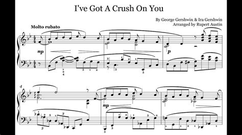 I Ve Got A Crush On You Arranged For Solo Piano With Music Sheet Youtube