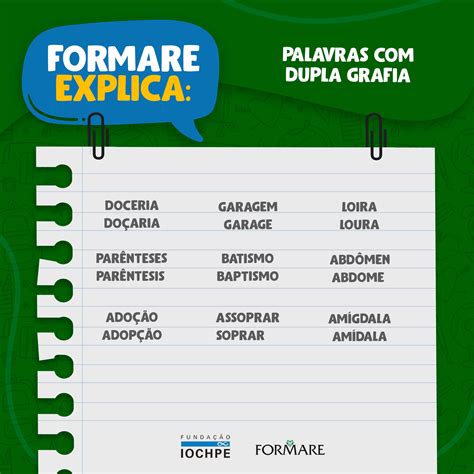 Palavras Com Dupla Grafia