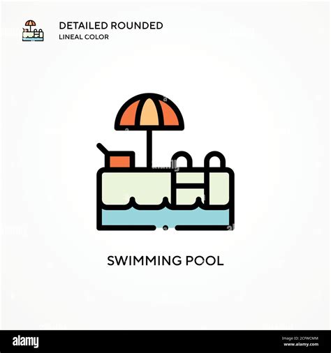 Swimming Pool Vector Icon Modern Vector Illustration Concepts Easy To Edit And Customize Stock