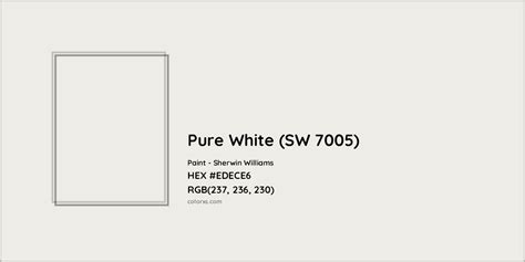 Pure White Sw 7005 Complementary Or Opposite Color Name And Code