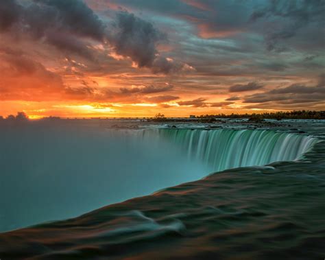 Niagara Falls In Canada Sunset Landscape Nature 4k Ultra Hd Desktop