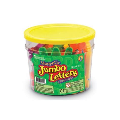 Learning Resources Jumbo Magnetic Letters 40pk Uppercase 2 12 Bucket