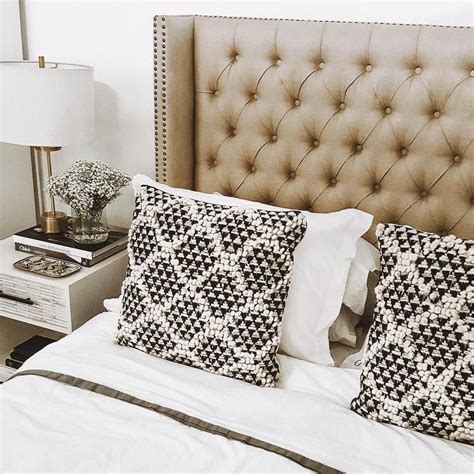Shop wayfair for the best headboard pillow. Black and white embroidered pillows | Leather headboard ...
