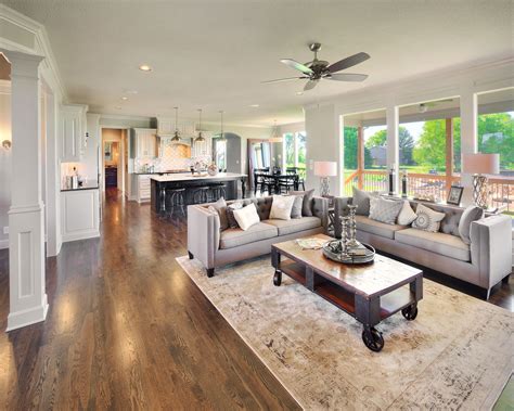 Open Concept Living By Bickimer Homes Interior Design Couches Rugs
