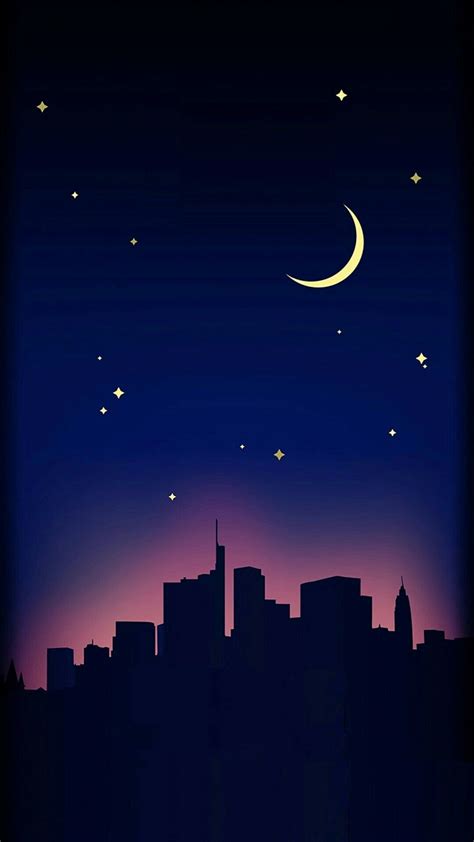 Moonlight City Scenery Wallpaper City Iphone Wallpaper Backgrounds