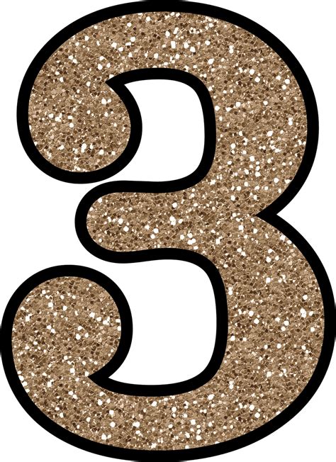 Free Glitter Numbers 0 - 9 To Download and Print