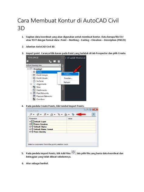Pada halaman seri tutorial autocad bahasa indonesia ini mencakup pembahasan dalam pembelajaran menggunakan berbagai perintah atau command di autocad. Cara Membuat Kontur Di AutoCAD Civil 3D