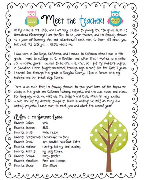 Meet The Teacher Letter Write The Perfect Letter To Welcome Your