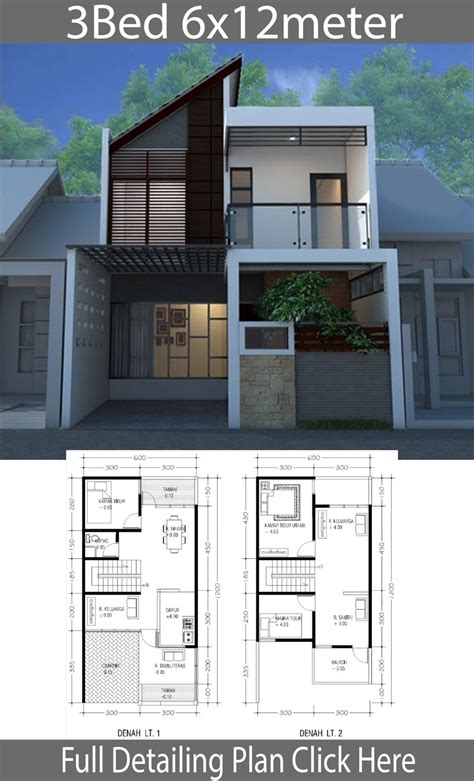 Minimalist Home Design On Land Of 6m X 12m Architectural House Plans