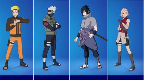 Fortnite Nuevos Skins Naruto Uzumaki Kakashi Hatake Sasuke Uchiha Y