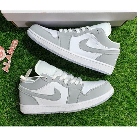 Unisex Aj 1 Low Wolf Grey Shopee Philippines