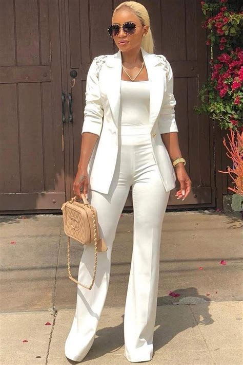 Classy White Pants Outfits For Ladies