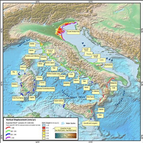 All regions, cities, roads, streets and buildings satellite view. L'Italia che potrebbe finire sott'acqua. Nella nuova mappa ...