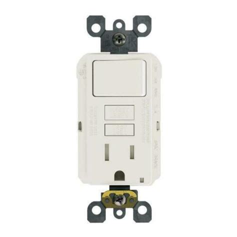 Leviton 15a 125v Switch And Gfci Outlet Gfsw1 Kw White For Sale Online