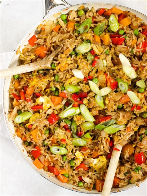 Add rice, soy sauce, and red pepper flakes to skillet and stir everything together. Egg Fried Rice Recipe - A Healthy Dinner in just 15 Minutes!