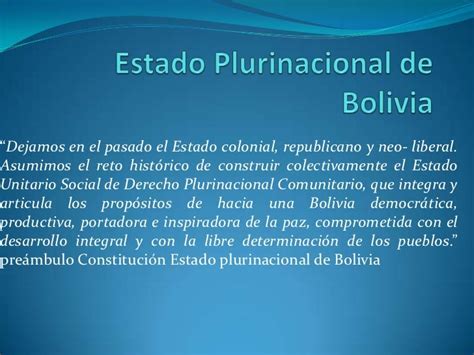 Estado Plurinacional De Bolivia