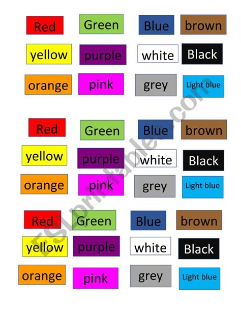 Colors Vocabulary Esl Worksheet By Xiomychacon