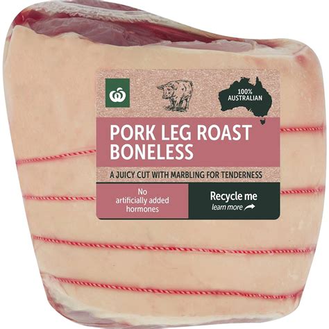 Woolworths Pork Leg Roast Boneless 12kg 26kg Woolworths