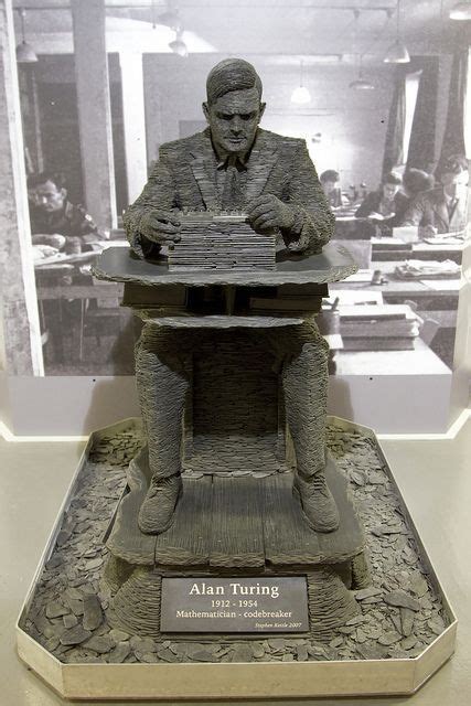 In 1936, turing developed the concept of turing machines. Image result for turing slate sculpture | Alan turing ...