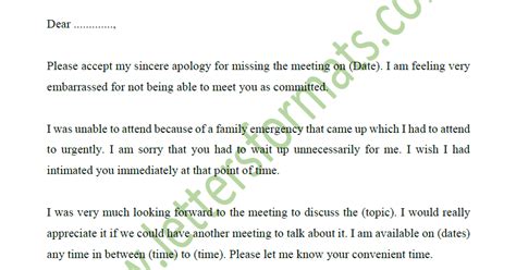 Attendance reply letter for those who are unable attend the file size: Apology Letter to Customer for Missing Appointment (Sample)