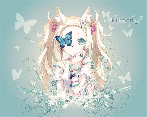 Butterfly Anime Cute Pretty Butterfly Anime Blonde Animal Hd