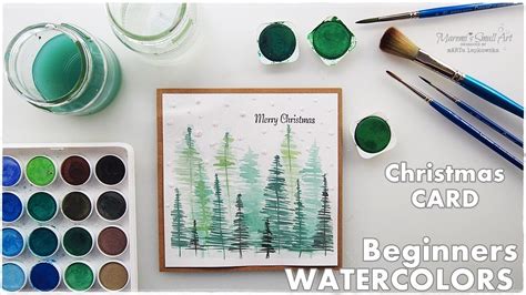 The best way to get into watercolor painting is by watching a watercolor tutorial from someone else and practicing. Watercolor Christmas Card Scenery Trees for Beginners ...