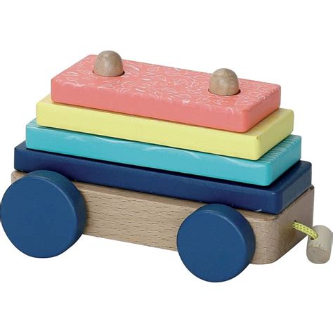 Wooden Stacking Train Vilac Freddie And Millie Toys
