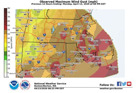 Wind Gusts Reached 80 Miles Per Hour In Massachusetts During Mondays