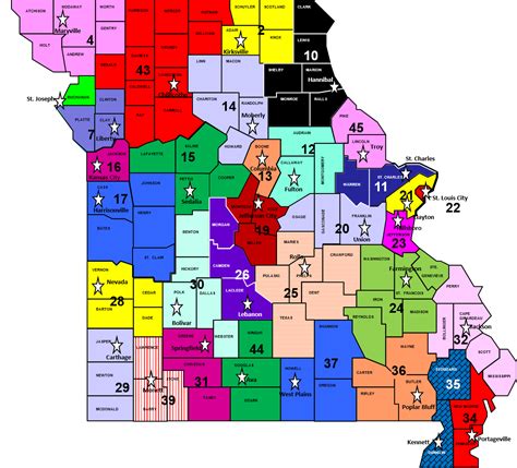Map Of Districts Missouri State Public Defender