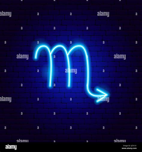 Scorpio Zodiac Neon Sign Stock Vector Image And Art Alamy