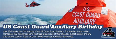 Observing The United States Coast Guard Auxiliarys 73rd Birthday On