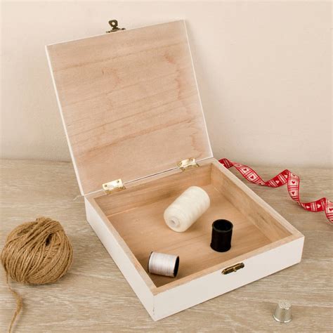 White Wooden Sewing Box By Dibor Notonthehighstreet Com