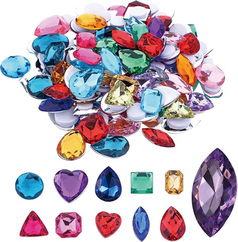 Self Adhesive Craft Jewels Jumbo Bling Crystal Gem Stickers Assorted
