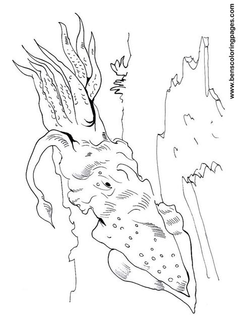 Squid coloring pages to download and print for free