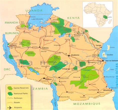 A Map Of Tanzania Source Tantravel Vol Xvii No 56 2011