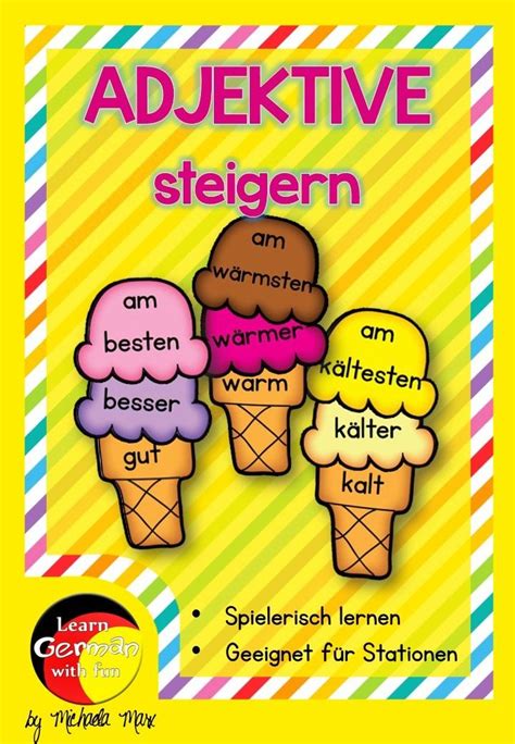 Kurze einführung in das thema adjektive. Adjektive steigern - Eis - Unterrichtsmaterial in den ...