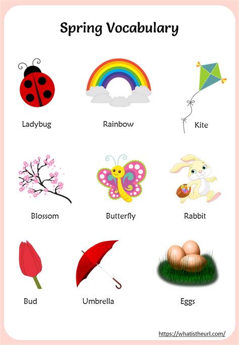 Spring Vocabulary Your Home Teacher