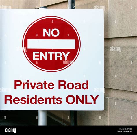 No Entry Sign For Private Road Stock Photo Alamy