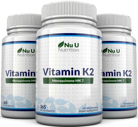 Vitamin k2 or menaquinone (/ˌmɛnəˈkwɪnoʊn/) is one of three types of vitamin k, the other two being vitamin k1 (phylloquinone) and k3 (menadione). Vitamin K2 MK 7 0mcg - 365 Vegetarian and Vegan Tablets By ...