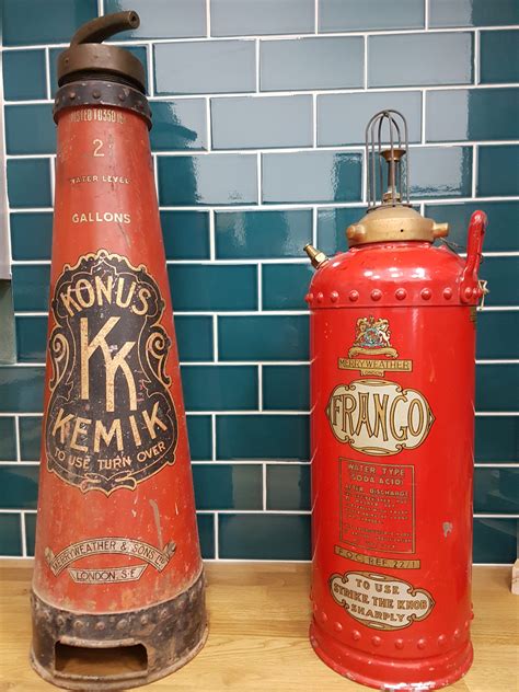 Vintage Fire Extinguishers Apli Construction