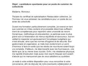 Modele lettre de motivation pour cuisinier en collectivite  Atwebster
