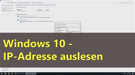 Windows 10 Ip Adresse Auslesen Youtube