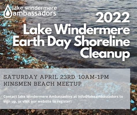 Lake Windermere Earth Day Shoreline Cleanup