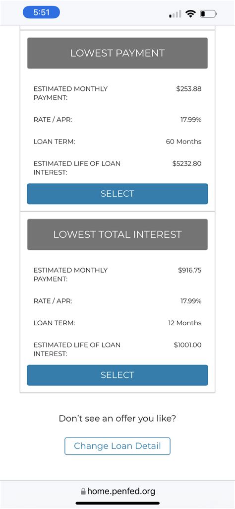 Penfed “Check Your Rate” personal loan UPDATE APPR... - myFICO® Forums