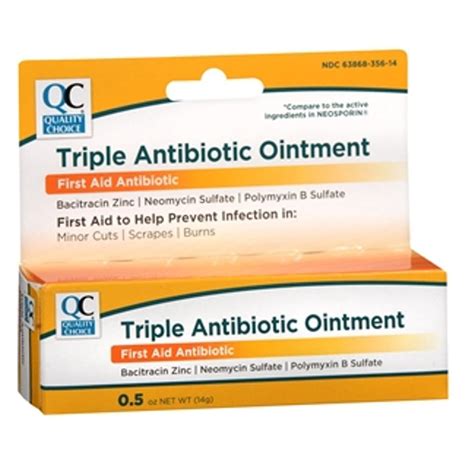 4 Pack Quality Choice Triple Antibiotic Ointment First Aid 05 Ounce