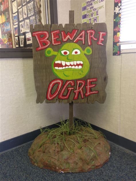 Beware Ogre Sign Prop For Shrek The Musical Jr Bday Party Theme