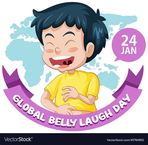 Global Belly Laugh Day Banner Design Royalty Free Vector