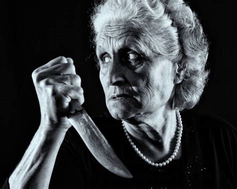 70 Frightened Woman Holding Knife For Self Defense Stock Photos