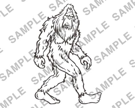 Bigfoot Svg Yeti Svg Sasquatch Svg Big Foot Svg Clipart Mascot
