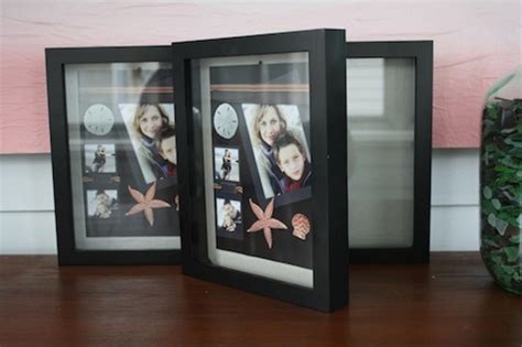 Cut a piece of blue cardstock just a tad bit smaller than 5.00″ x 3.75″ to fit inside the box and use as the scene base. How to Create Shadow Box Home Decor | DIY Network Blog ...